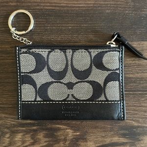 Coach black and gray credit card holder